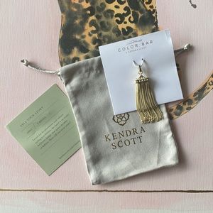 Kendra Scott Color Bar square tassel charm. Clasp